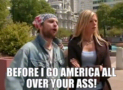 Charlie Day belting out the American national anthem in glorious patriotic fashion
